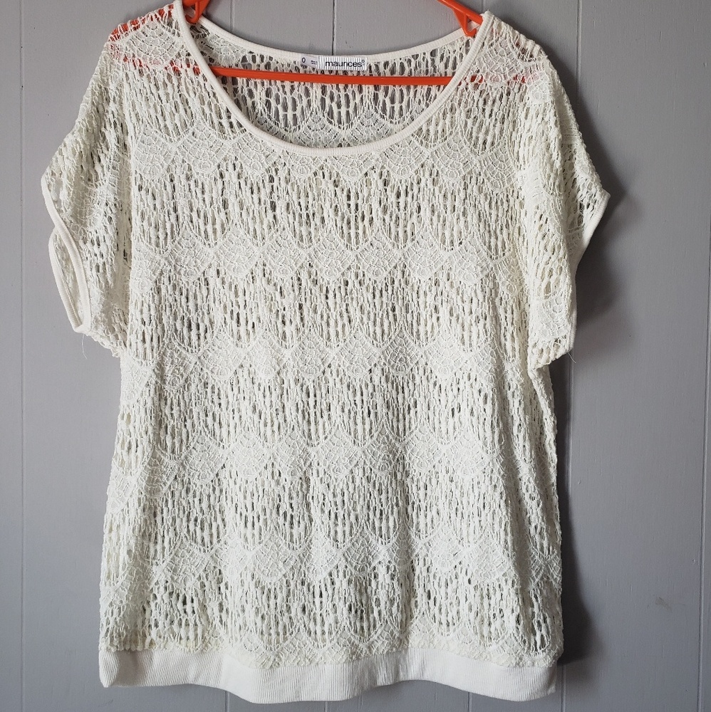 Off - white lace top